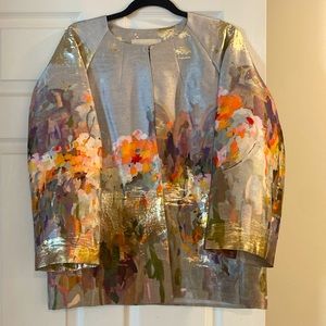 J.Crew Collection Watercolor Coat sz M